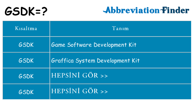 gsdk ne anlama geliyor