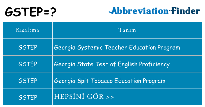 gstep ne anlama geliyor