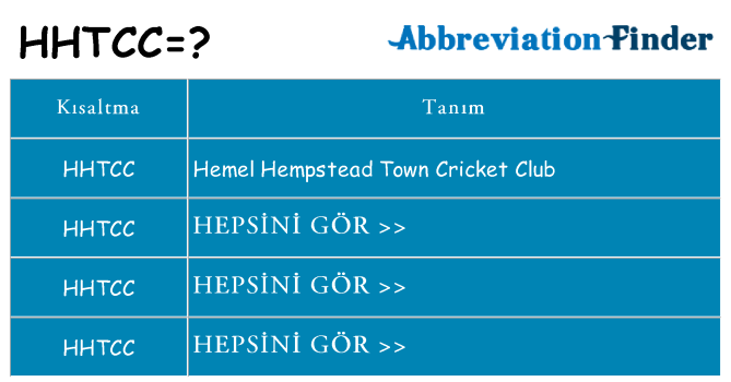 hhtcc ne anlama geliyor