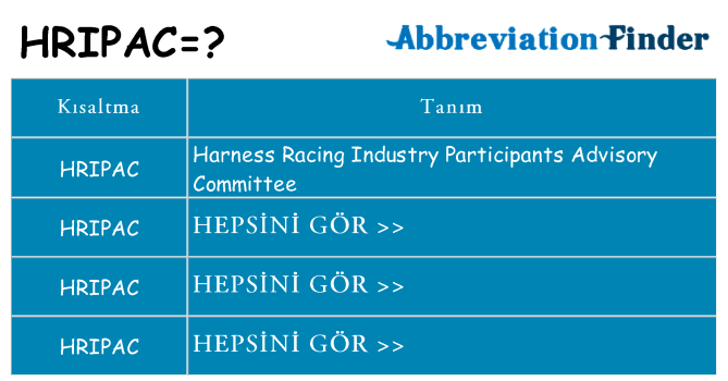 hripac ne anlama geliyor