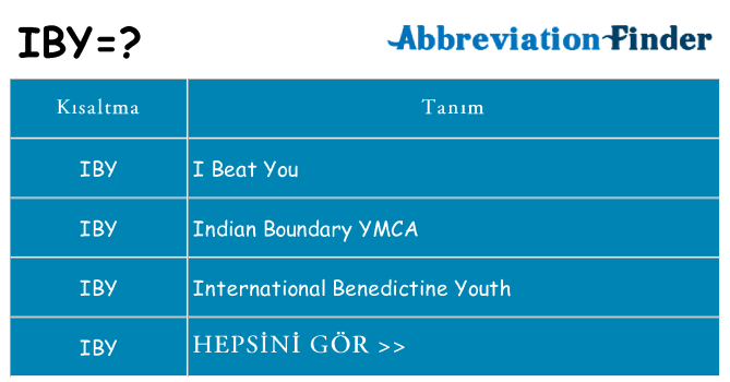 iby ne anlama geliyor