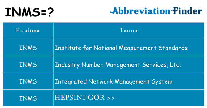 inms ne anlama geliyor