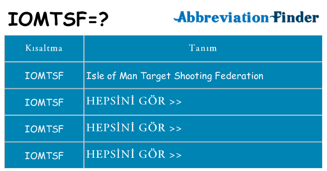 iomtsf ne anlama geliyor