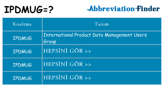 ipdmug ne anlama geliyor