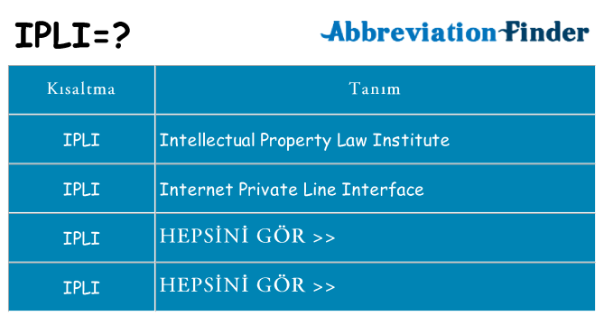ipli ne anlama geliyor