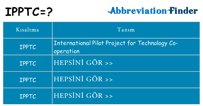 ipptc ne anlama geliyor