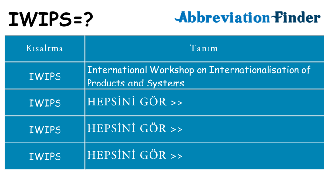 iwips ne anlama geliyor