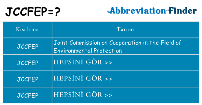 jccfep ne anlama geliyor