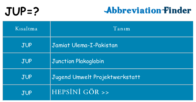 jup ne anlama geliyor