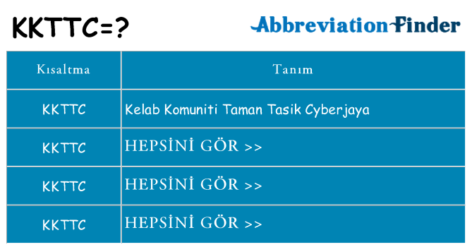 kkttc ne anlama geliyor