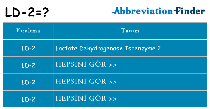 ld-2 ne anlama geliyor
