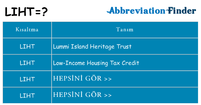 liht ne anlama geliyor