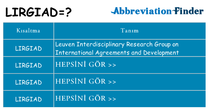 lirgiad ne anlama geliyor