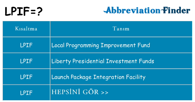lpif ne anlama geliyor