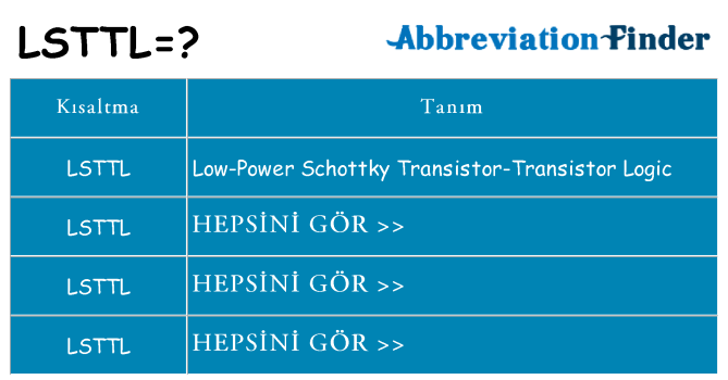 lsttl ne anlama geliyor