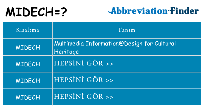 midech ne anlama geliyor