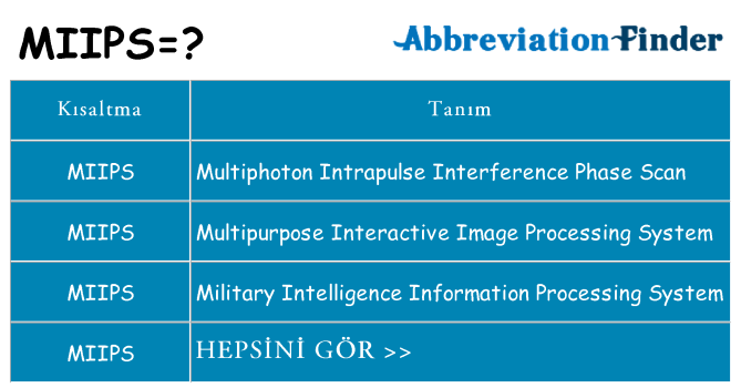 miips ne anlama geliyor