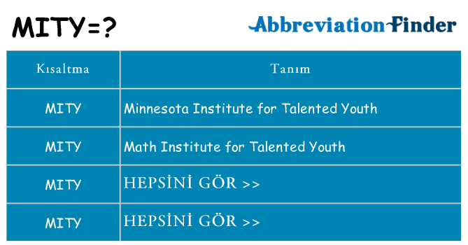 mity ne anlama geliyor