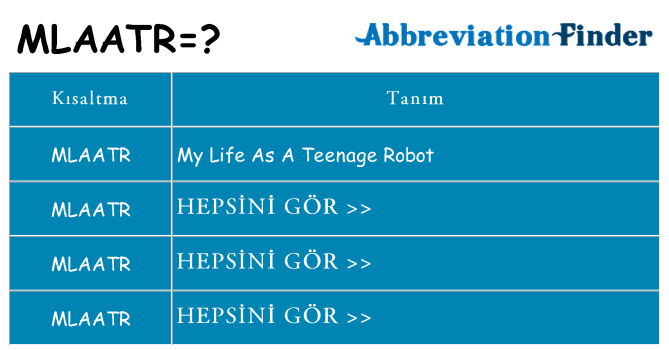 mlaatr ne anlama geliyor