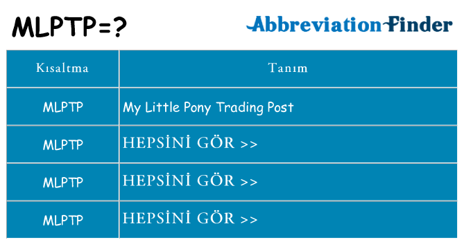 mlptp ne anlama geliyor