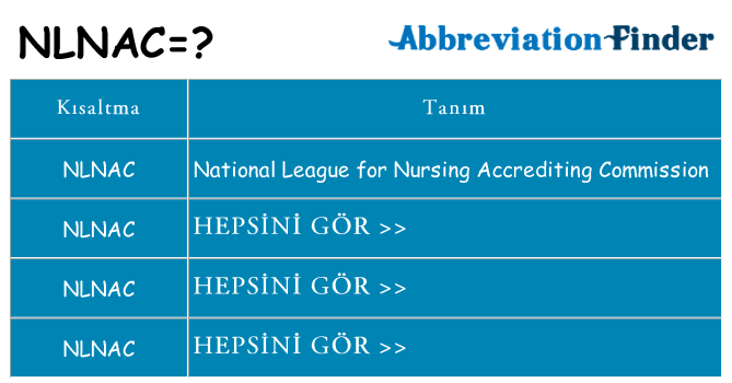 nlnac ne anlama geliyor