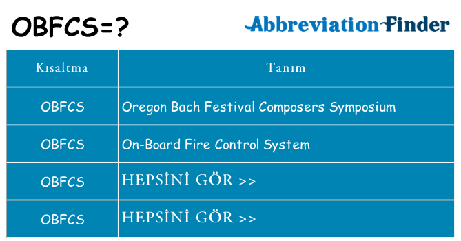 obfcs ne anlama geliyor