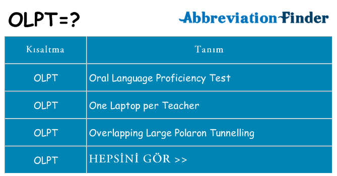 olpt ne anlama geliyor