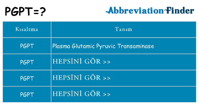 pgpt ne anlama geliyor