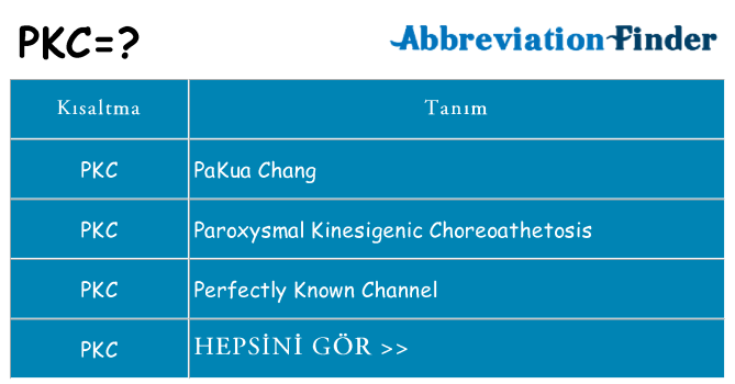 pkc ne anlama geliyor
