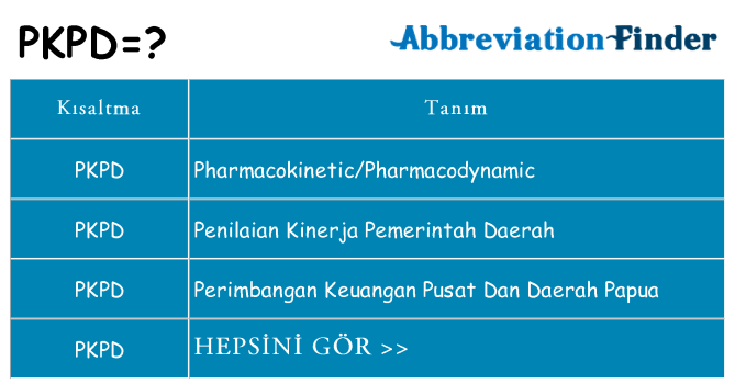pkpd ne anlama geliyor