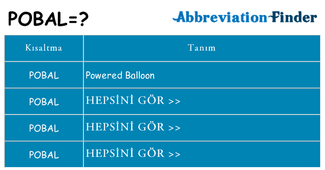 pobal ne anlama geliyor