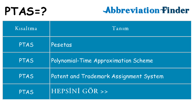 ptas ne anlama geliyor