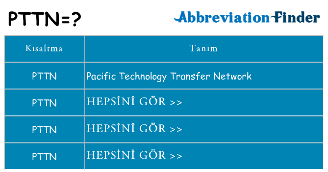pttn ne anlama geliyor