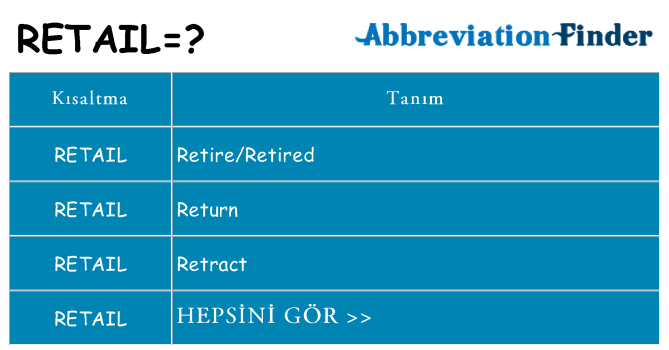 retail ne anlama geliyor