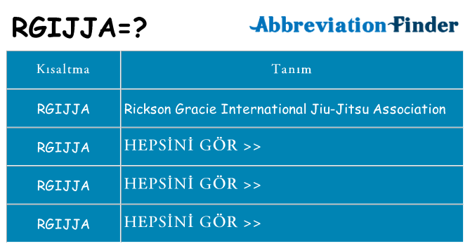 rgijja ne anlama geliyor