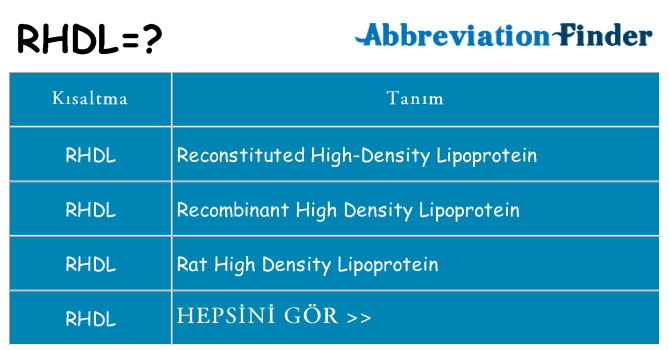 rhdl ne anlama geliyor