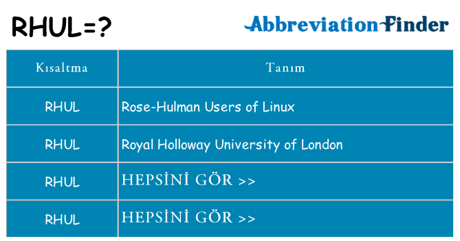 rhul ne anlama geliyor