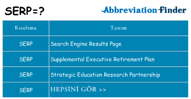 serp ne anlama geliyor