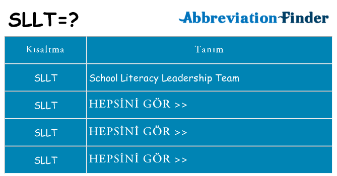 sllt ne anlama geliyor