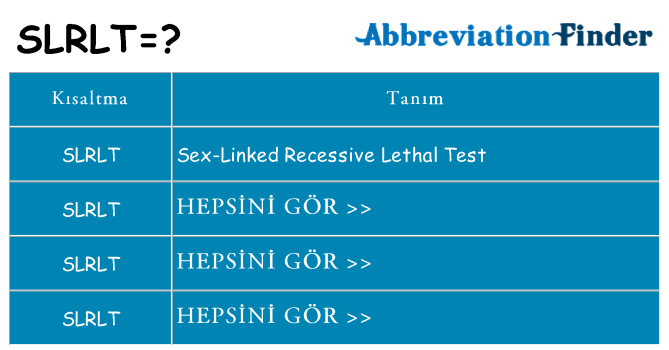 slrlt ne anlama geliyor