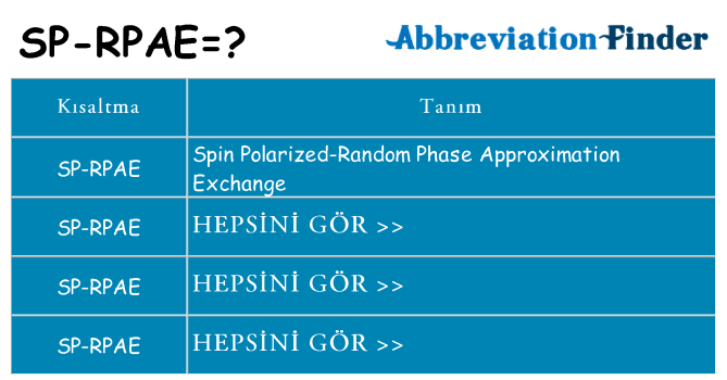sp-rpae ne anlama geliyor