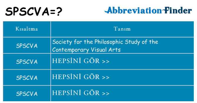spscva ne anlama geliyor