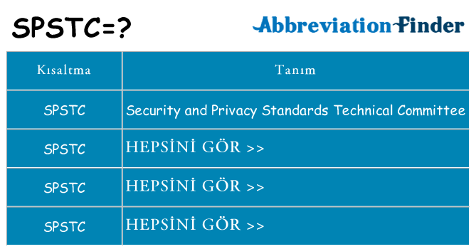spstc ne anlama geliyor