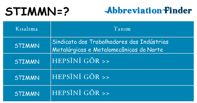 stimmn ne anlama geliyor