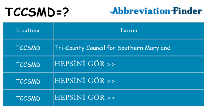 tccsmd ne anlama geliyor