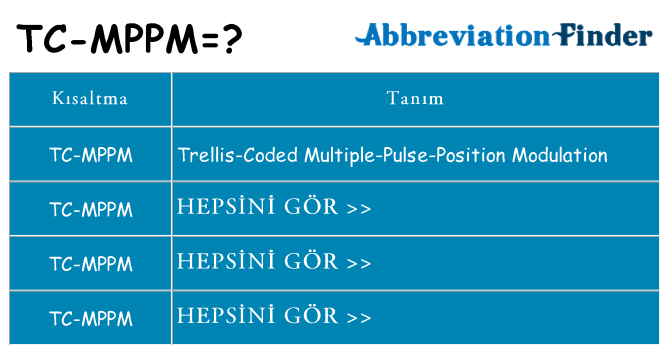 tc-mppm ne anlama geliyor
