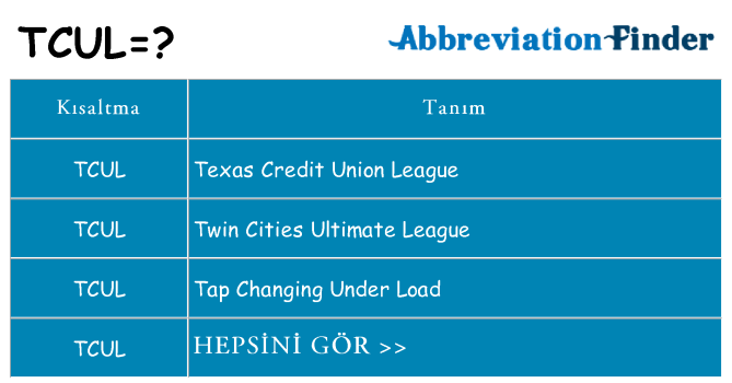 tcul ne anlama geliyor