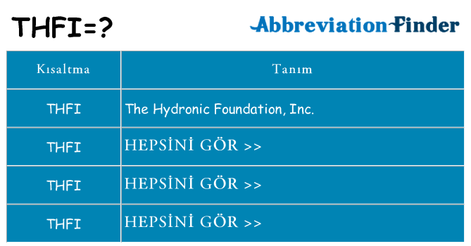 thfi ne anlama geliyor