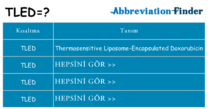 tled ne anlama geliyor