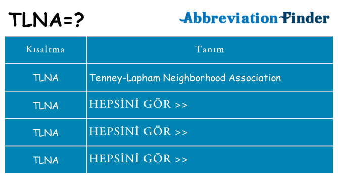 tlna ne anlama geliyor